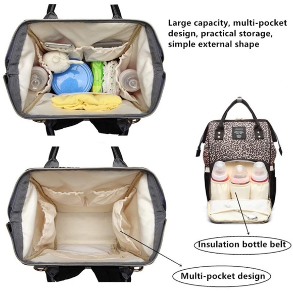 NWTs!๐ Diaper Bag Leopard Print Backpack๐ - Picture 5 of 8